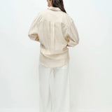 Semi Sheer Shirt - Beige