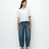 Barrel Leg Pants - Beige