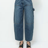 Barrel Leg Pants - Beige
