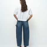 Barrel Leg Pants - Beige