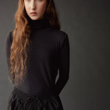 Roll Neck Jersey Top - Graphite