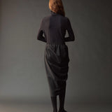 Roll Neck Jersey Top - Graphite