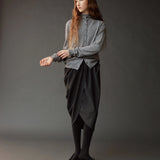 Mock Neck Cardigan - Gray
