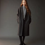 Mock Neck Cardigan - Gray