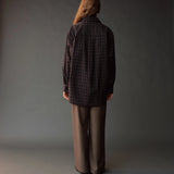 Oversized Plaid Shirt - Black Plaid