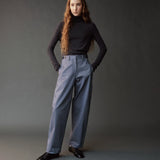 Roll Neck Jersey Top - Graphite