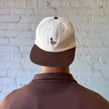 Embroidered Duck Hat - Brown