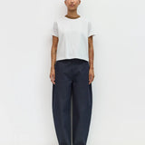 Chloe Contrast Tee - White / Brown