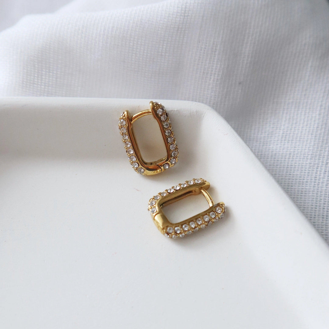 Pave Huggie Earrings