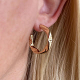 Crimped Half-Hoop Earrings - Gold