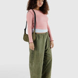 Small Nylon Crescent Bag - Seaweed