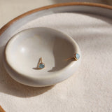 Aquamarine Stud - Gold