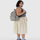 Medium Nylon Backpack - Balck & White Gingham