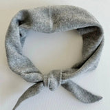 Fuzzy Wool Cravat Scarf - Lt. Grey