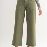 HR Cargo Pocket Wide Leg - Dusty Olive