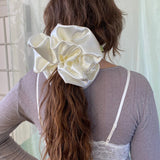 Giant Satin Scrunchie - Ivory