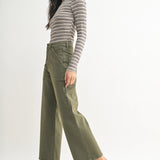 HR Cargo Pocket Wide Leg - Dusty Olive