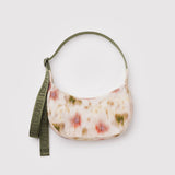 Small Nylon Crescent Bag - Abstract Floral