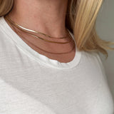Herringbone Necklace - Gold
