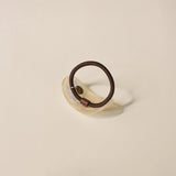 Curved Resin Hair Tie - Crystal Shell