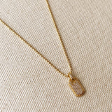 Mini Dog Tag Necklace - Gold