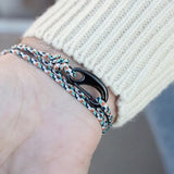Tactical Cord Bracelet - White / Orange