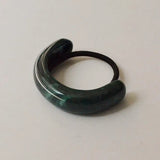 Wide Crescent Ponytail Hair Tie - Green