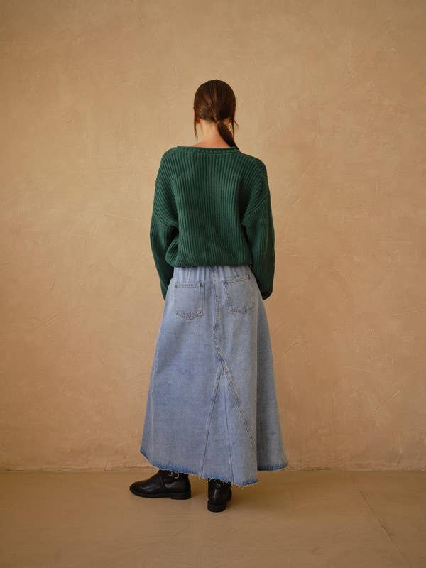 Kai Flare A-line Denim Skirt