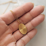Oval Burst Necklace - Gold