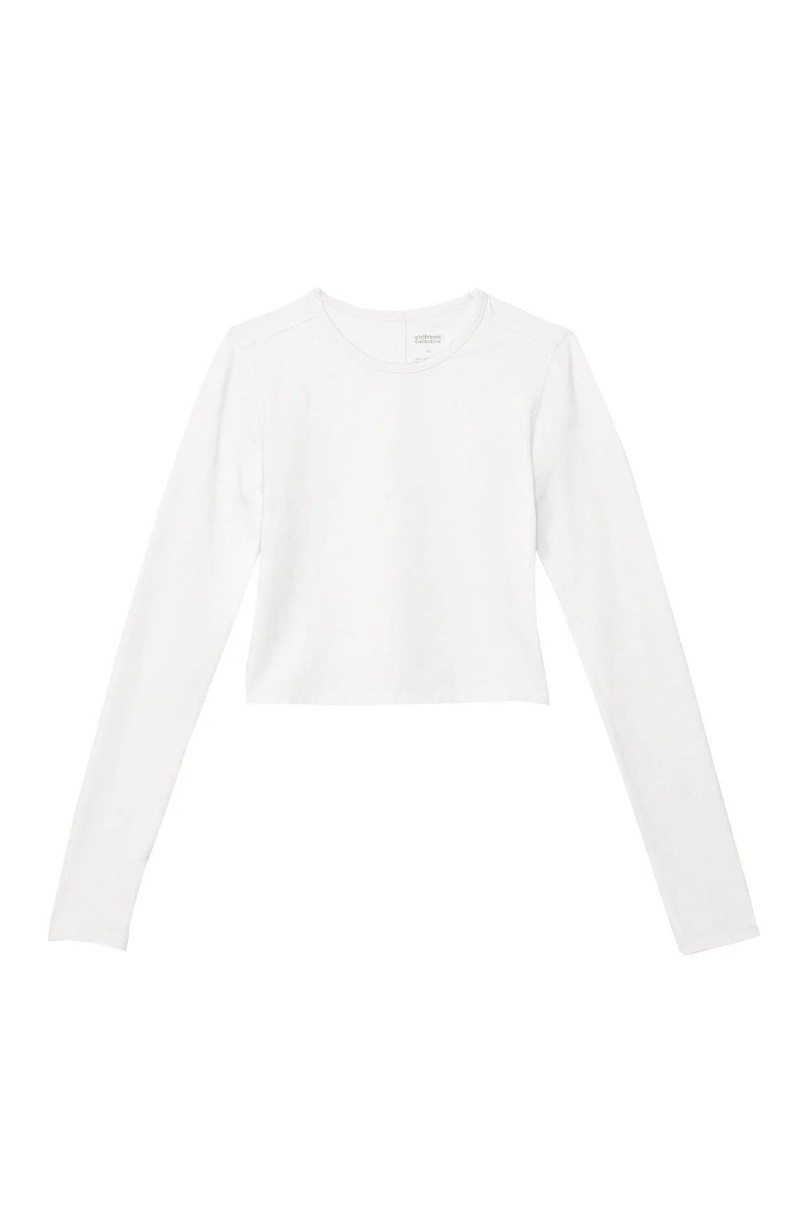 Reset Cropped Long Sleeve Tee - White