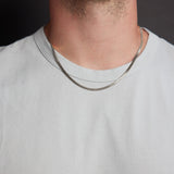 Herringbone Snake Chain - Silver