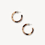 Mini Hoops - Ash Blonde Tortoise
