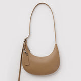 Small Recycled Leather Flat Crescent - Dune