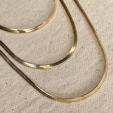 Herringbone Necklace - Gold
