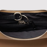 Small Recycled Leather Flat Crescent - Dune