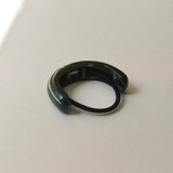 Wide Crescent Ponytail Hair Tie - Green