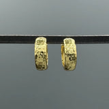 Thick Hammered Clicker Hoops - Gold