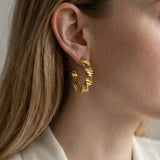 Twisted Shapes C Hoop - Gold