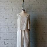 Marni Cotton Cropped Tank - Sand
