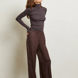Hayden Rib Turtle Neck - Cocoa