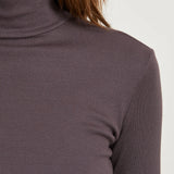 Hayden Rib Turtle Neck - Cocoa
