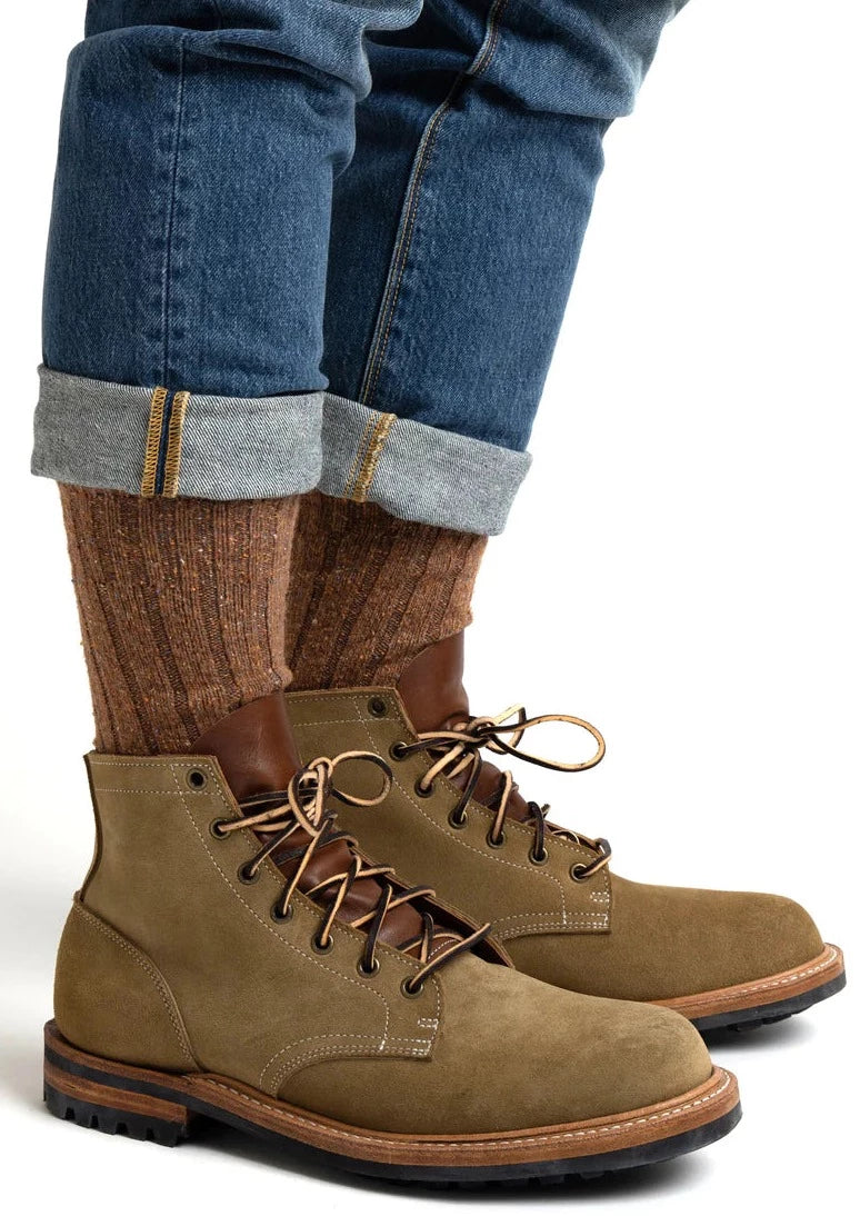 Wool Silk Boot Socks - Timber