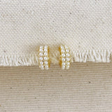 Petite Double Pearl Earrings - Gold