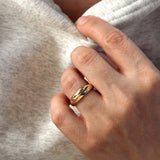 Mini Polished Dome Ring - Gold