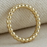 Beaded Band Ring - Gold