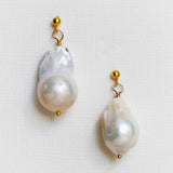 Baroque Pearl Drop Earring - Gold