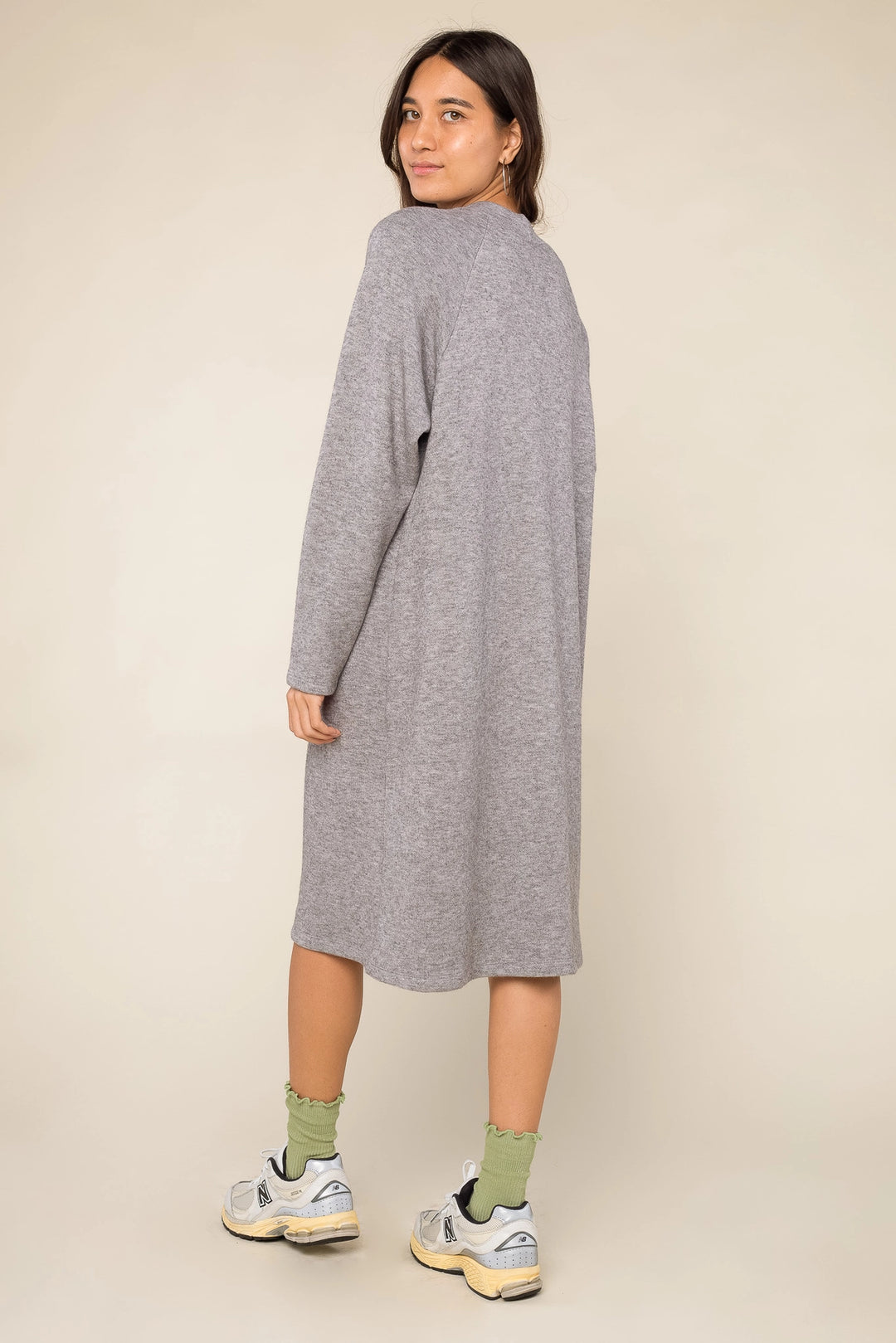 Brie Sweater Dress - Heather Grey