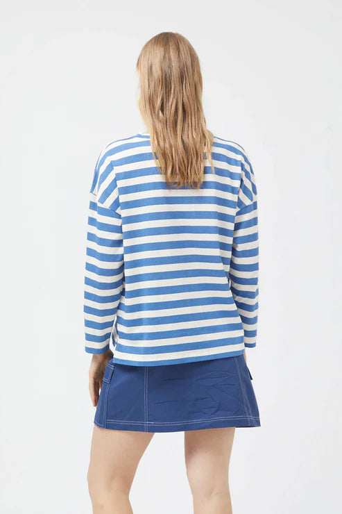 Stripe Long Sleeve - Blue / Cream