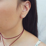 Chunky Bar Earrings - Silver