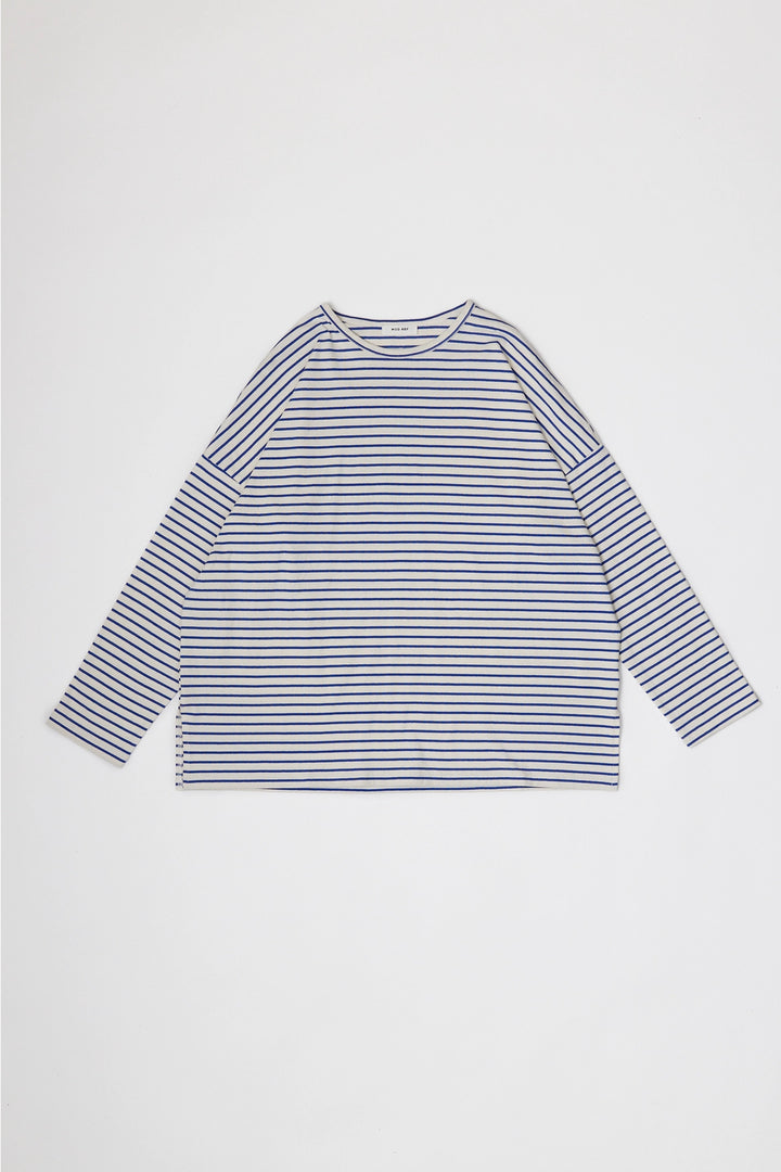 Tate Top - Cream / Blue